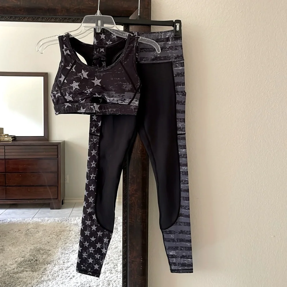 Curves N Combatboots Grunge Stars & Stripes Athleticwear Set - Picture 1 of 8